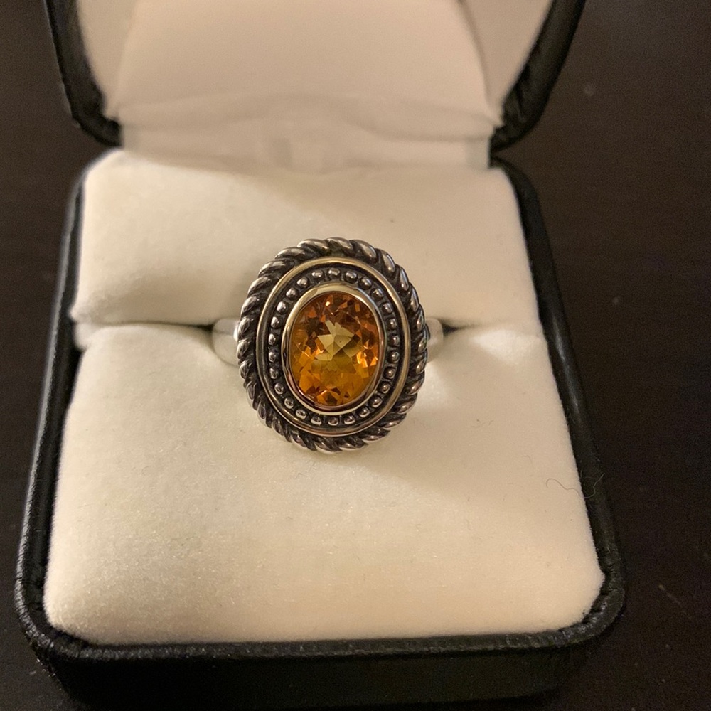 Sterling Silver and Citrine Ring